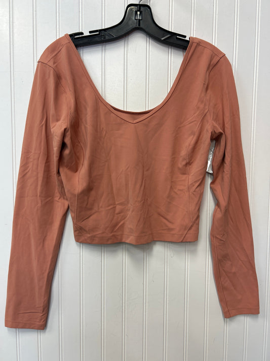 Athletic Top Ls Collar By Lululemon In Orange, Size:S
