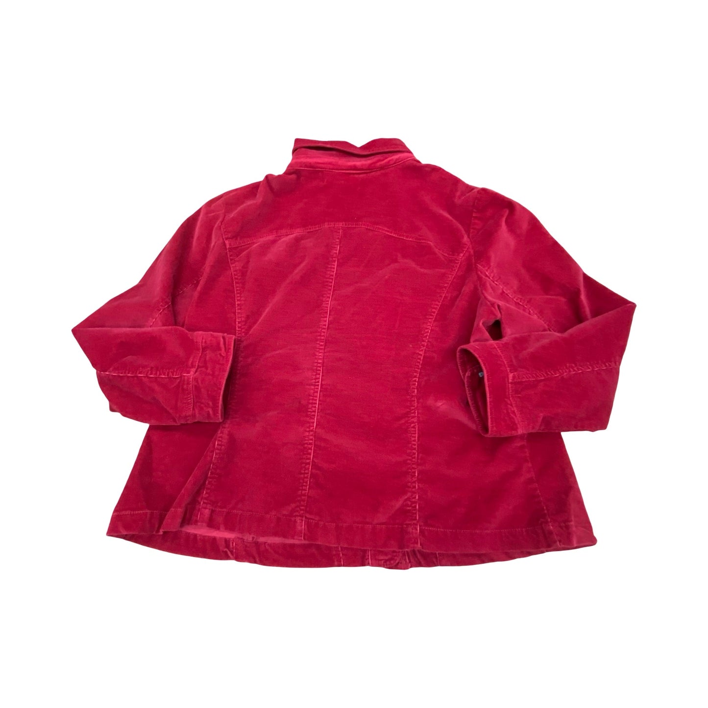 Jacket Shirt By Dressbarn In Red, Size:1X