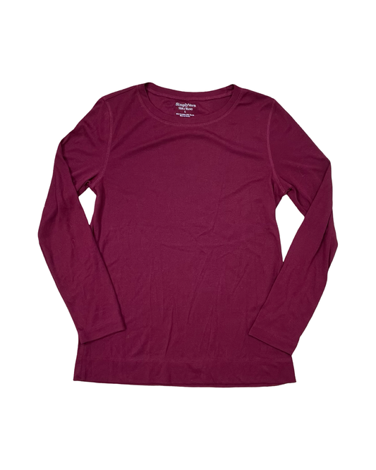 Top Ls By Simply Vera In Red, Size:L