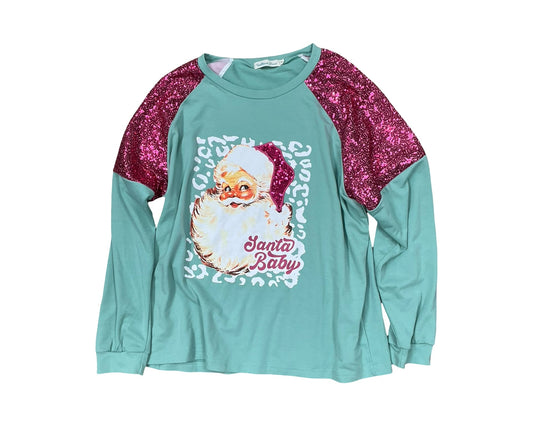 Sweatshirt Collar By Southern Grace In Green, Size:2X