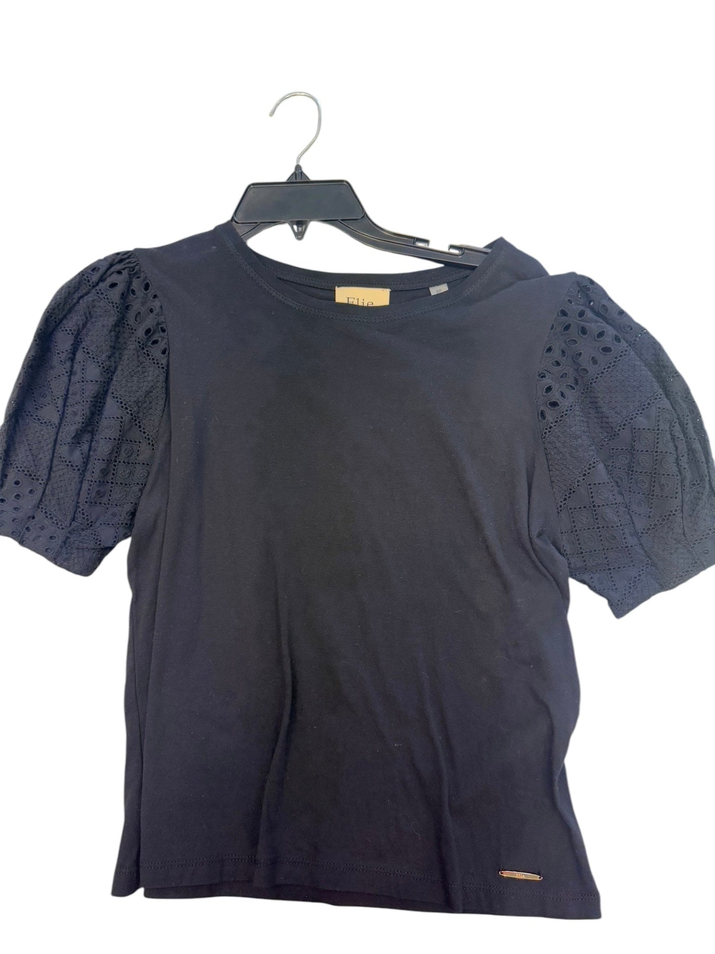 Top Short Sleeve By Elie Tahari In Black, Size: S