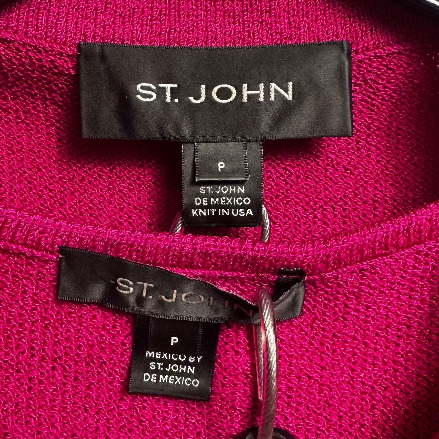 Knit Top & Jacket 2 Piece Set  By St. John In Pink, Size: S