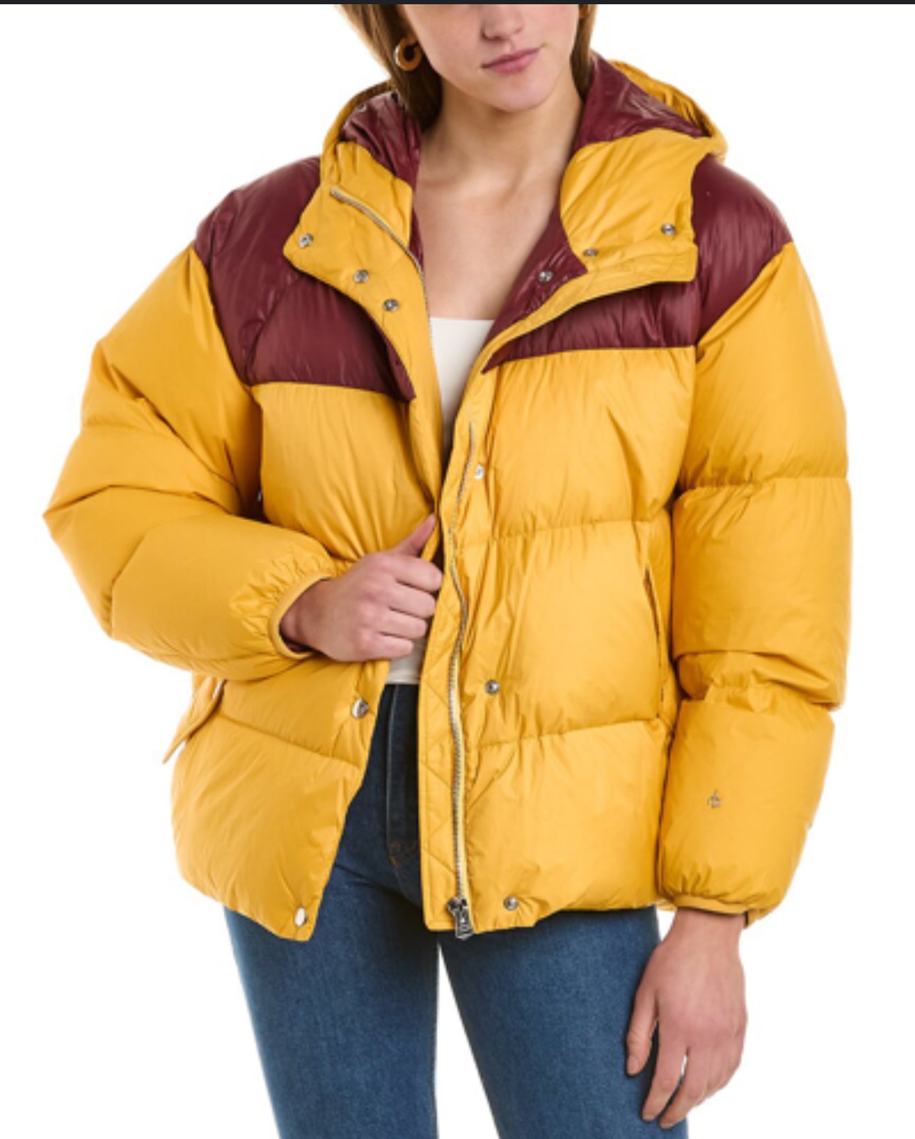 Coat Puffer & Quilted By Rag And Bone In Yellow, Size: Xs