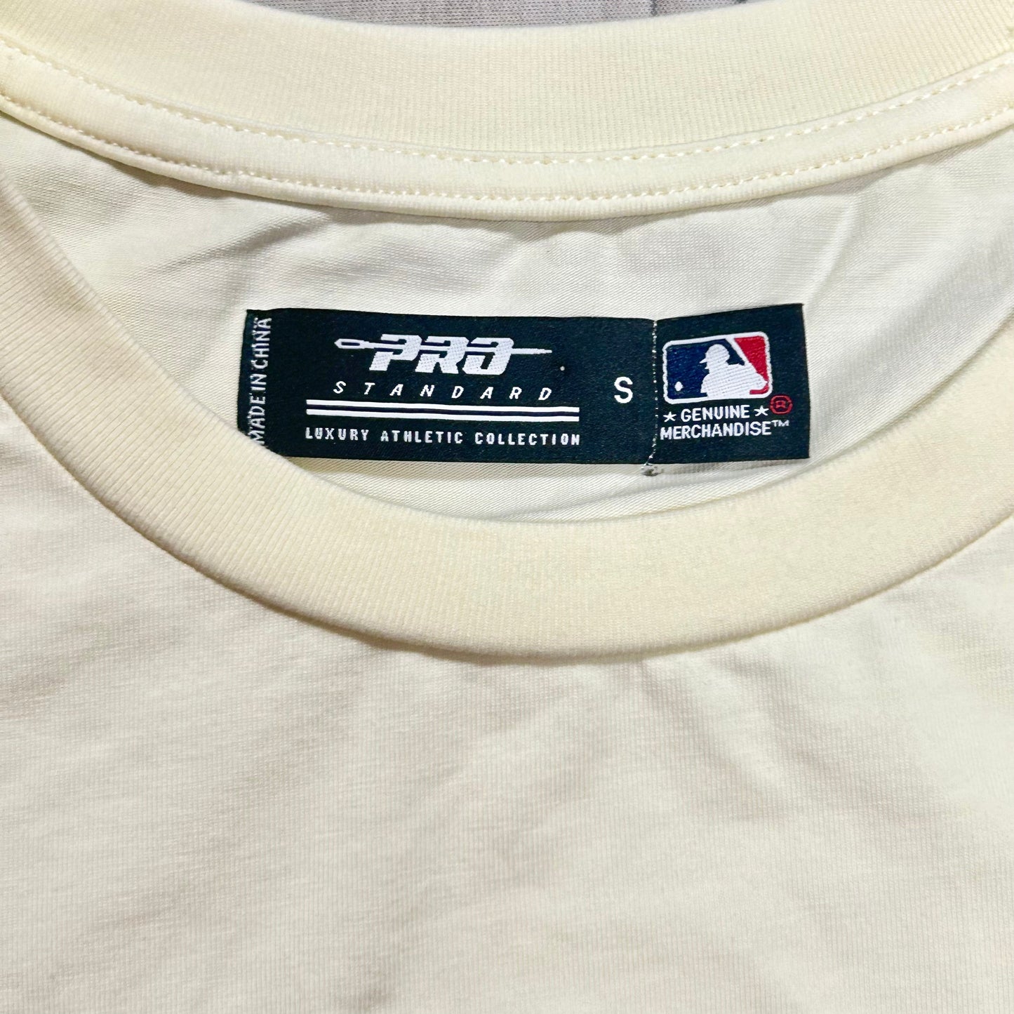 Top Short Sleeve By Pro Standard In Cream, Size: S