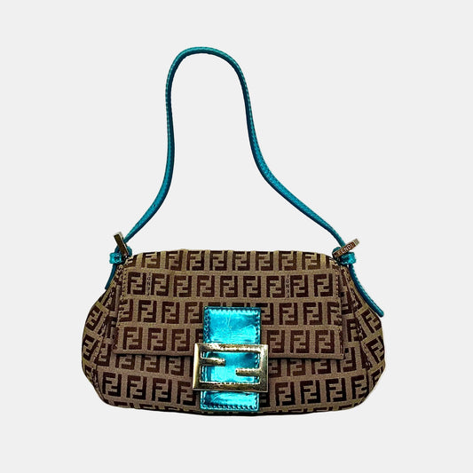Fendi Zucchino Mama Baguette Shoulder Bag, Size: Small