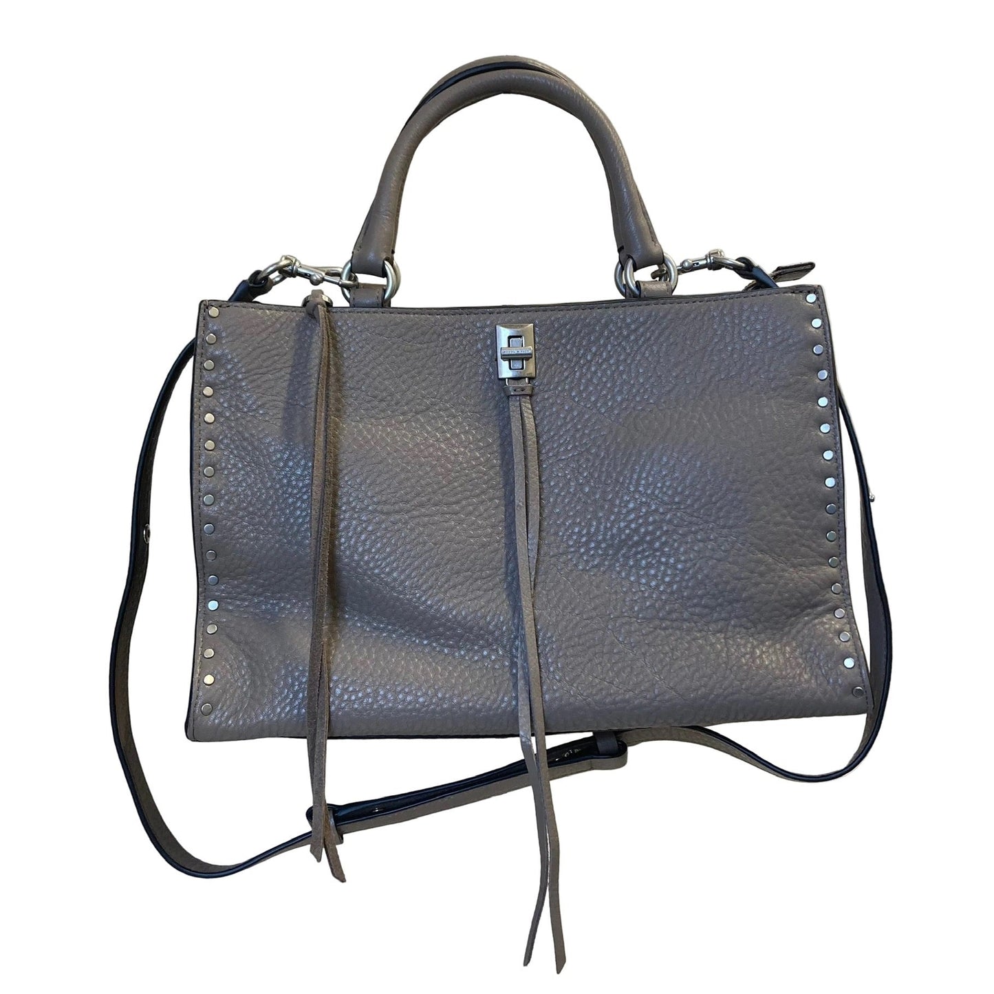 Handbag Designer By Rebecca Minkoff In Taupe, Size:Medium