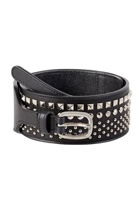 Like New! Gucci Moon Calfskin Studded Designer Belt, Size: Small (75  30)