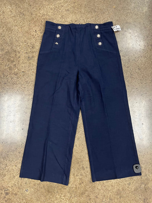 Pants Wide Leg By Cma In Navy, Size:12