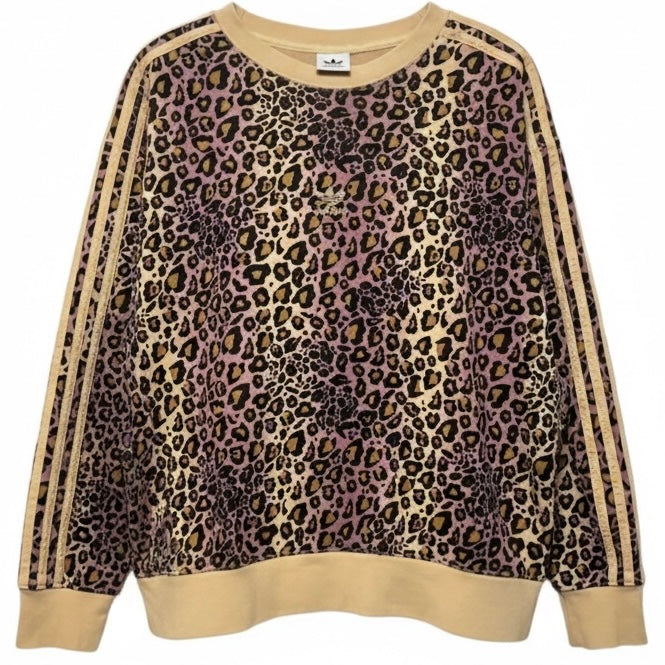 Athletic Sweatshirt Crewneck By Adidas In Animal Print, Size: Xl