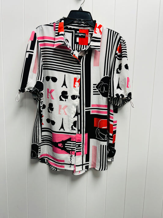 Pink Top Short Sleeve Karl Lagerfeld, Size L
