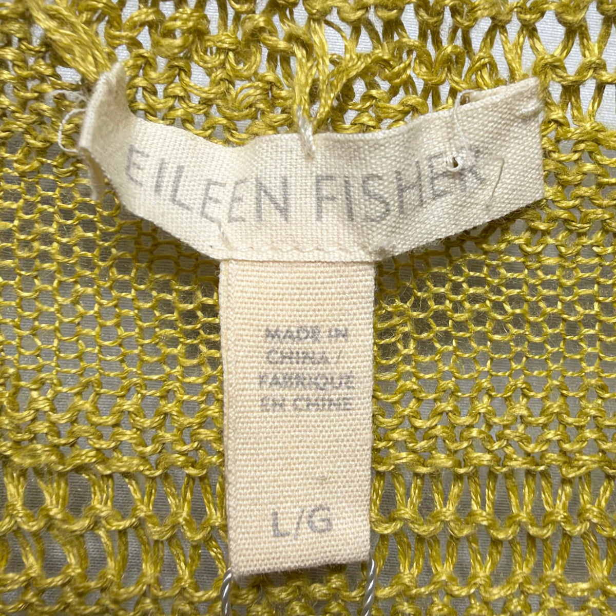 Sweater By Eileen Fisher In Chartreuse, Size: L