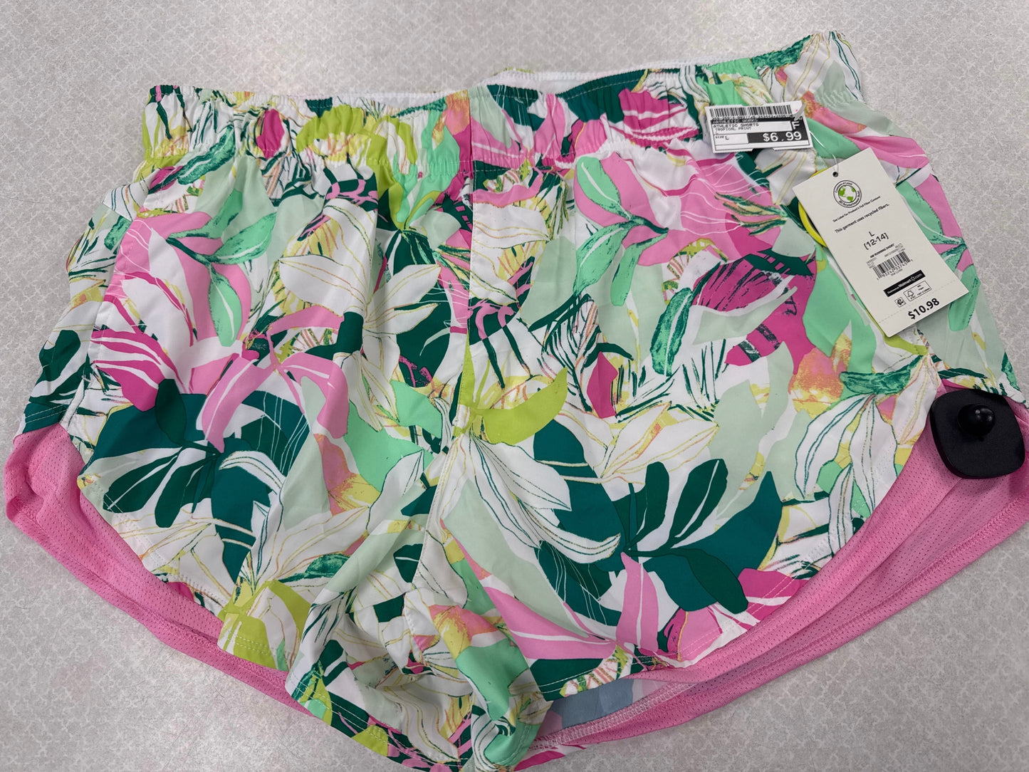 Athletic Shorts By Athletic Works In Tropical Print, Size: L