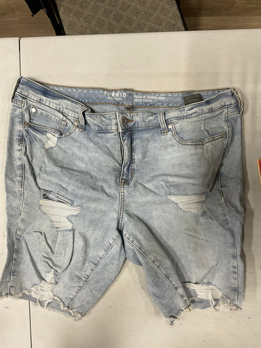 Shorts By Torrid In Blue Denim, Size:18