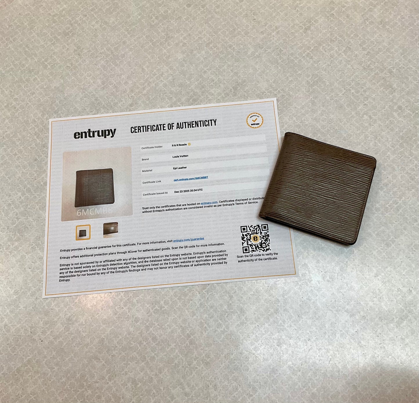 Wallet Luxury Designer By Louis Vuitton In Brown, Size:Small