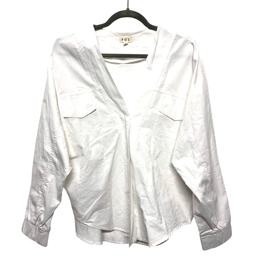 Top Ls By Pol In White, Size:L