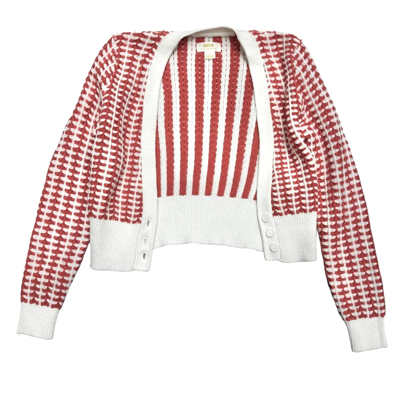 Sweater By Maeve In Red & White, Size: Xs