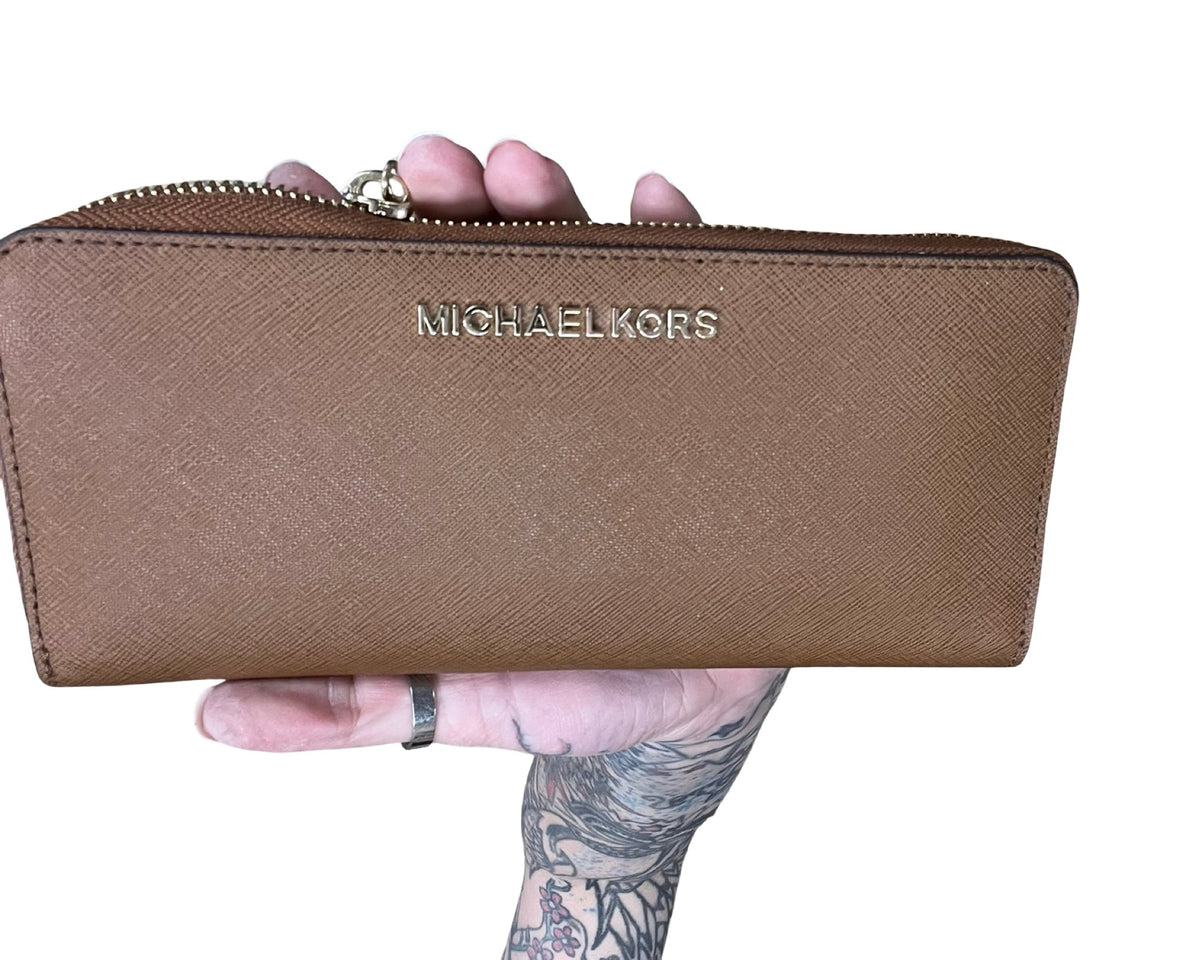 Wallet Designer By Michael Kors In Brown, Size:Medium
