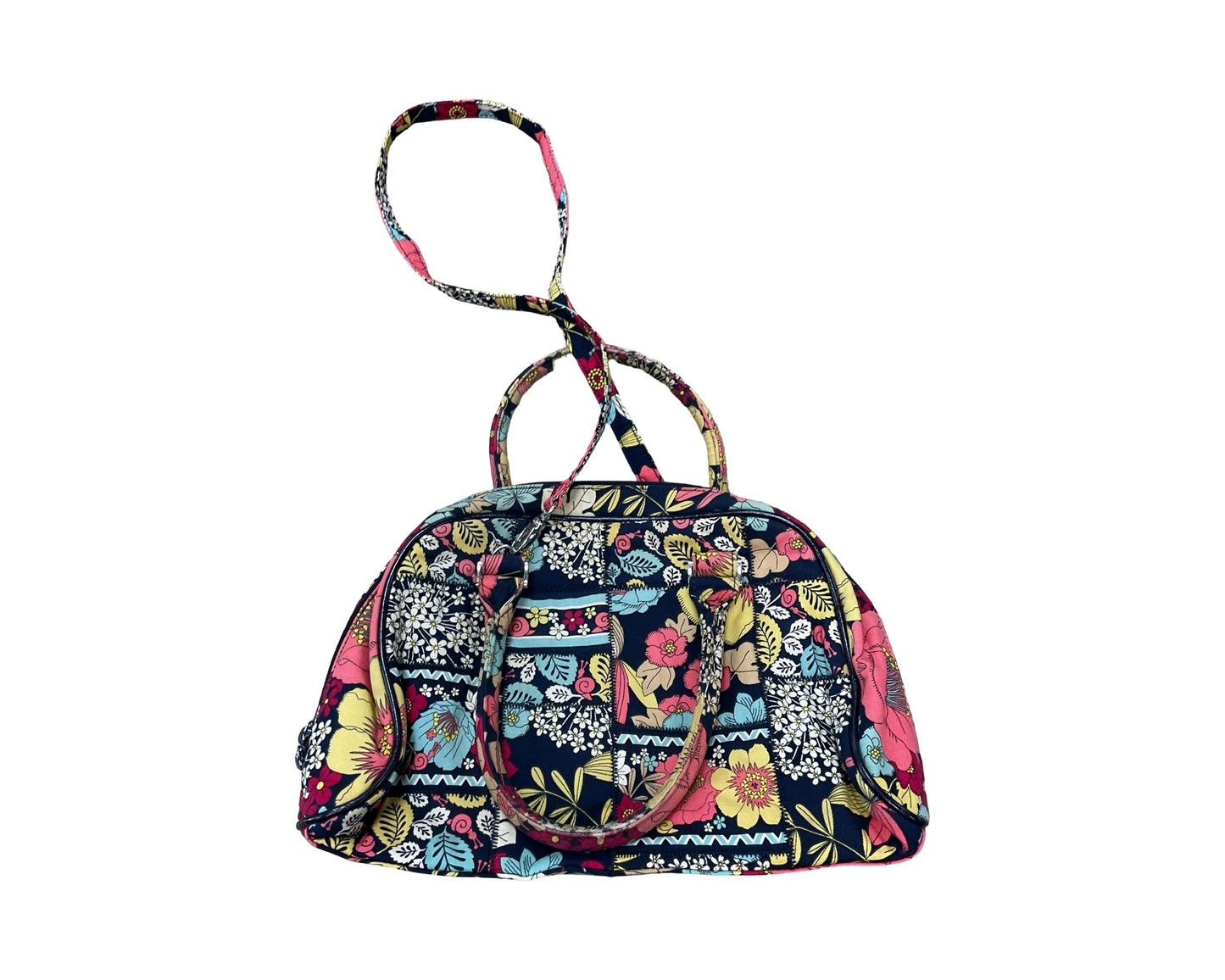 Handbag By Vera Bradley In Blue & Pink, Size:Medium