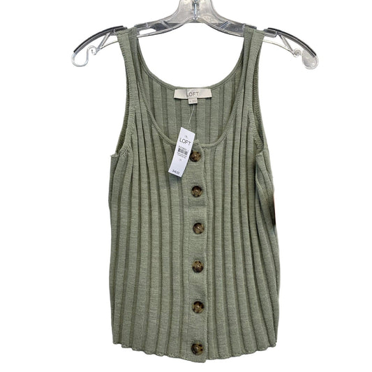 Top Sleeveless By Loft In Green, Size:M