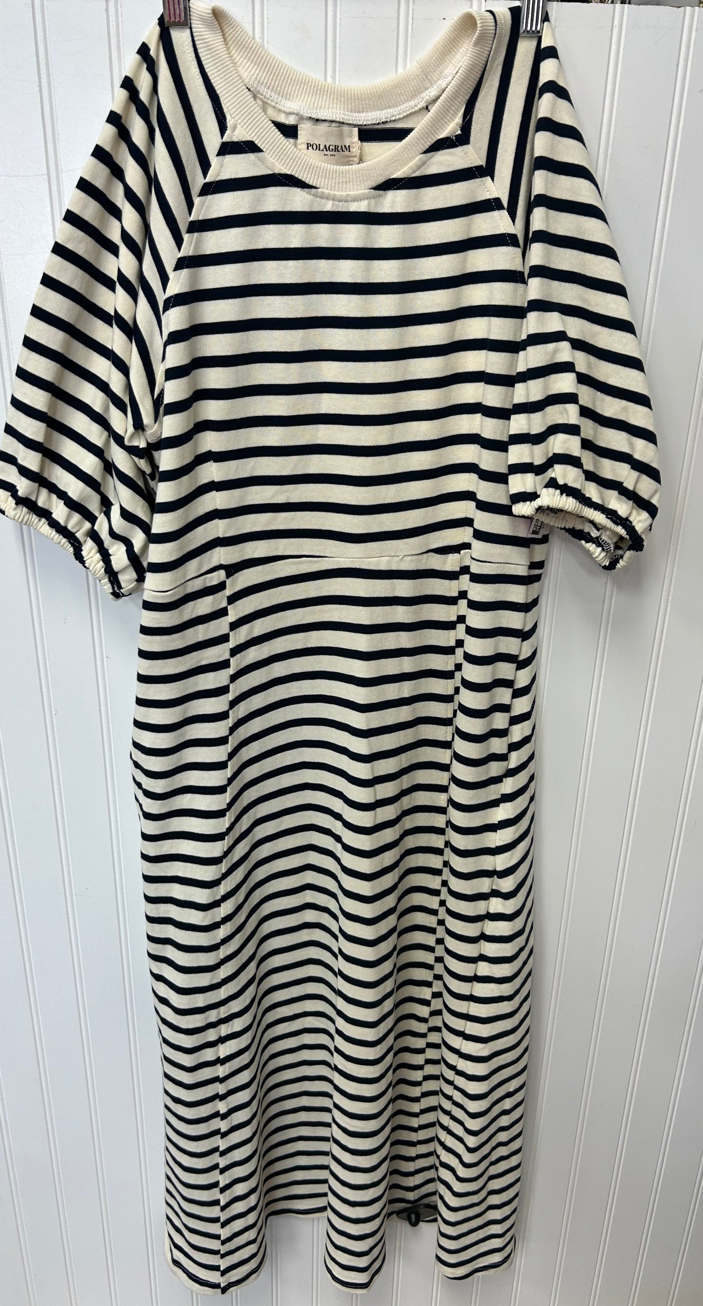 Dress Casual Maxi By Polagram In Blue & Cream, Size:M