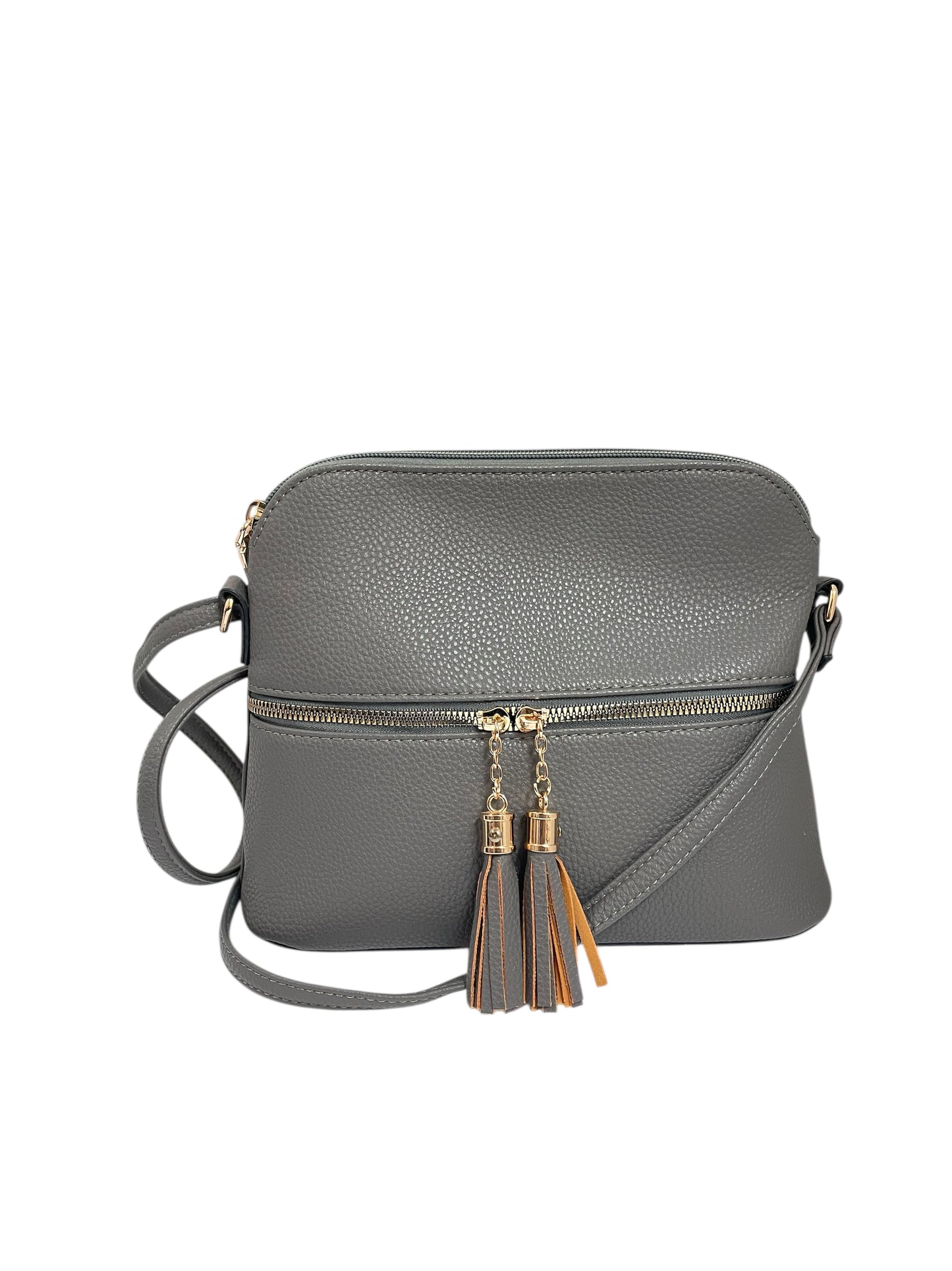 Crossbody By Clothes Mentor In Grey, Size:Medium