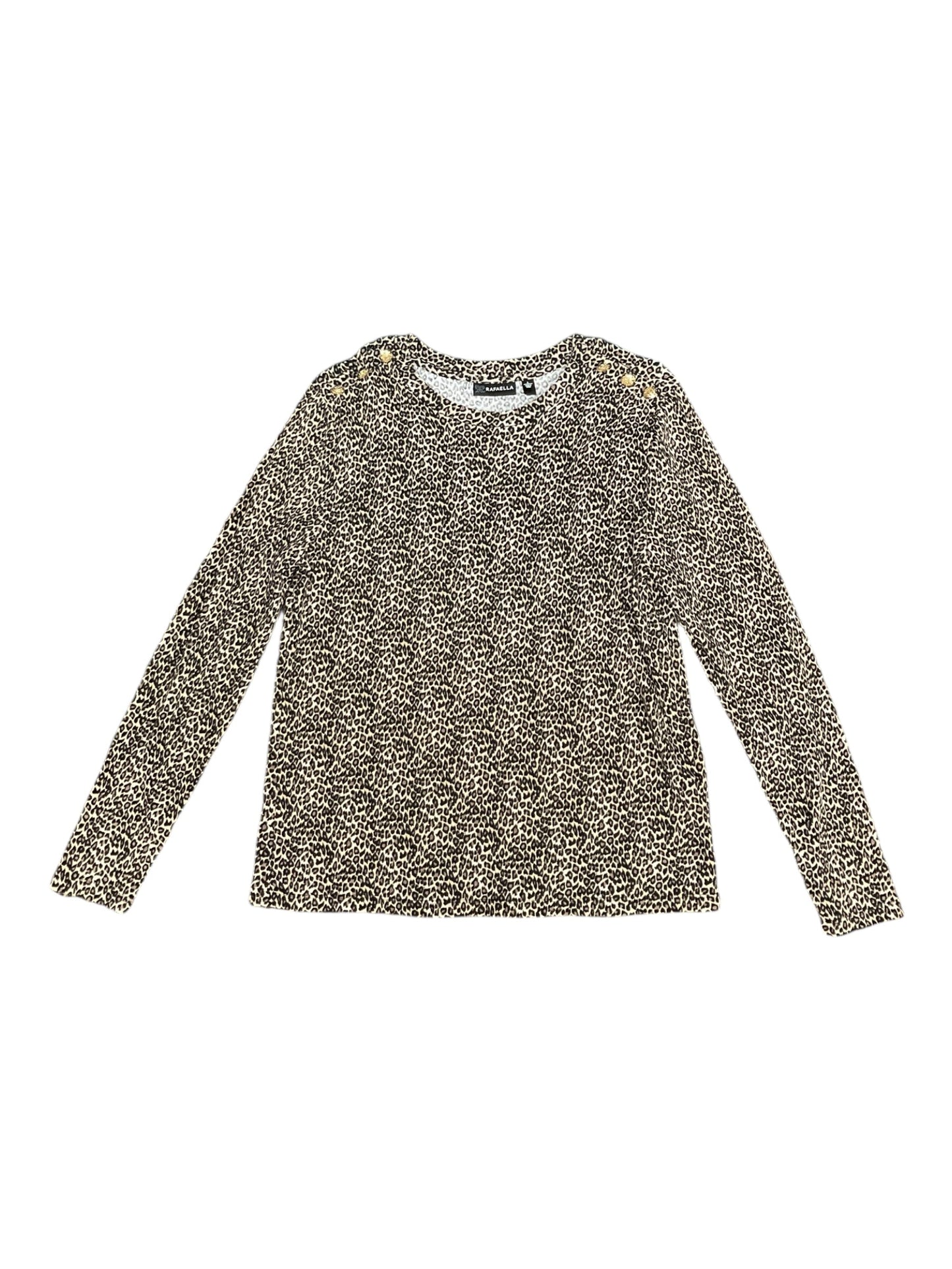 Top Ls By Rafaella In Animal Print, Size:L