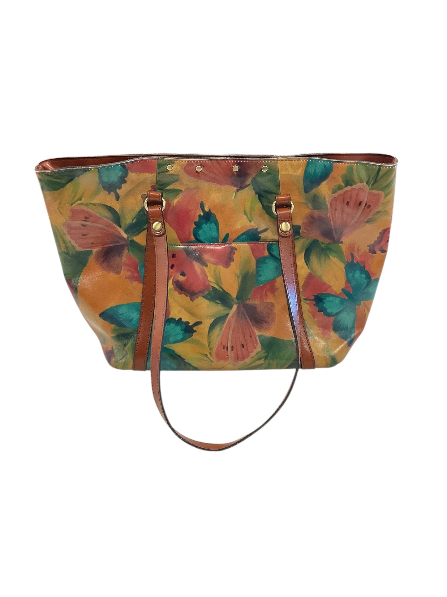 Handbag Designer By Patricia Nash In Brown & Green, Size:Large