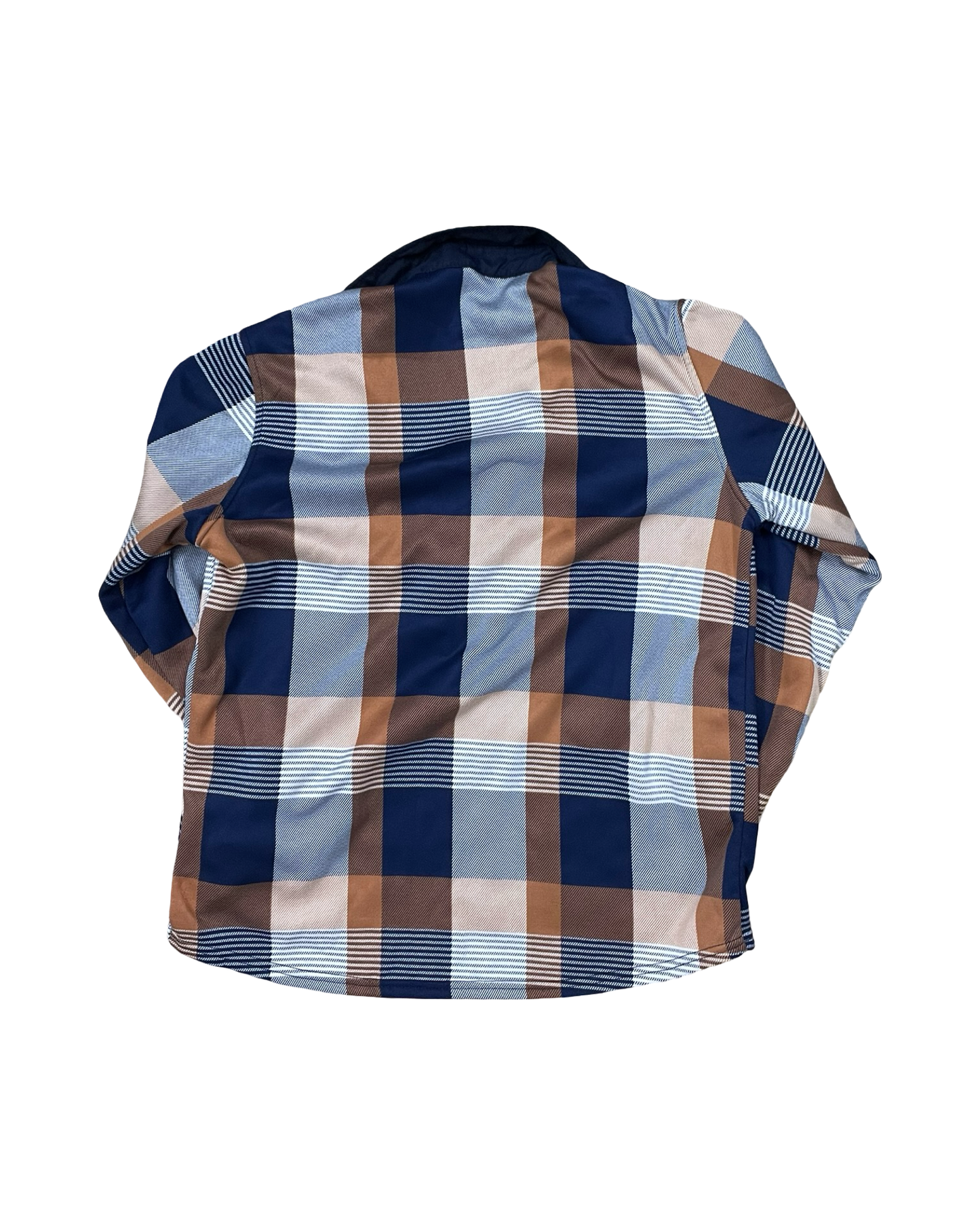 Jacket Shirt By Clothes Mentor In Blue & Brown, Size:Xl