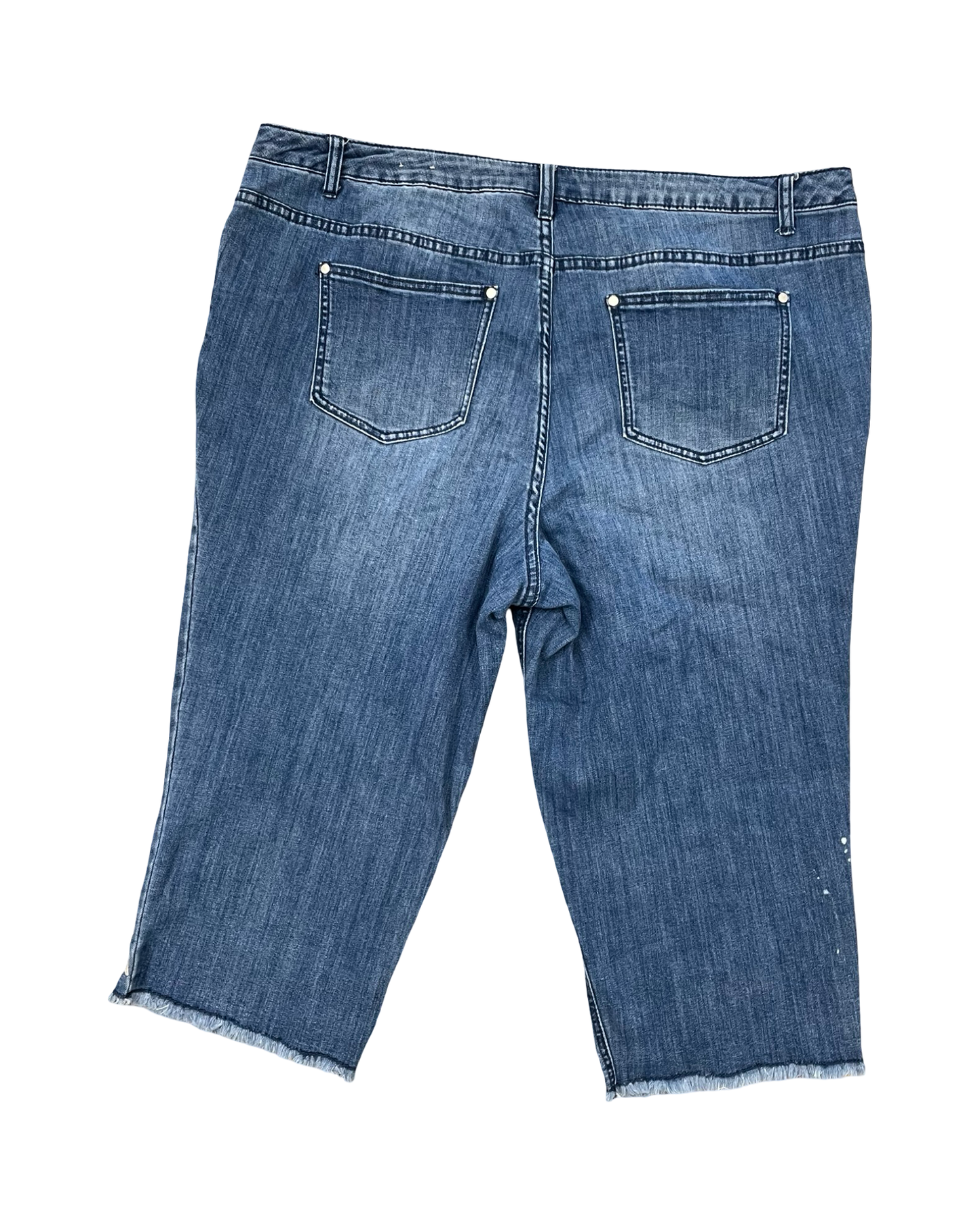 Jeans Cropped By Cj Banks In Blue Denim, Size:22