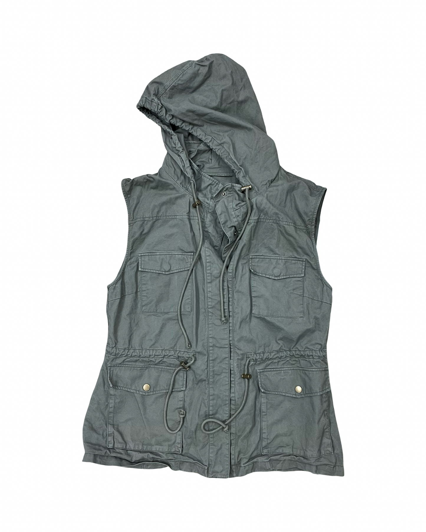 Vest Other By Clothes Mentor In Green Denim, Size:1X