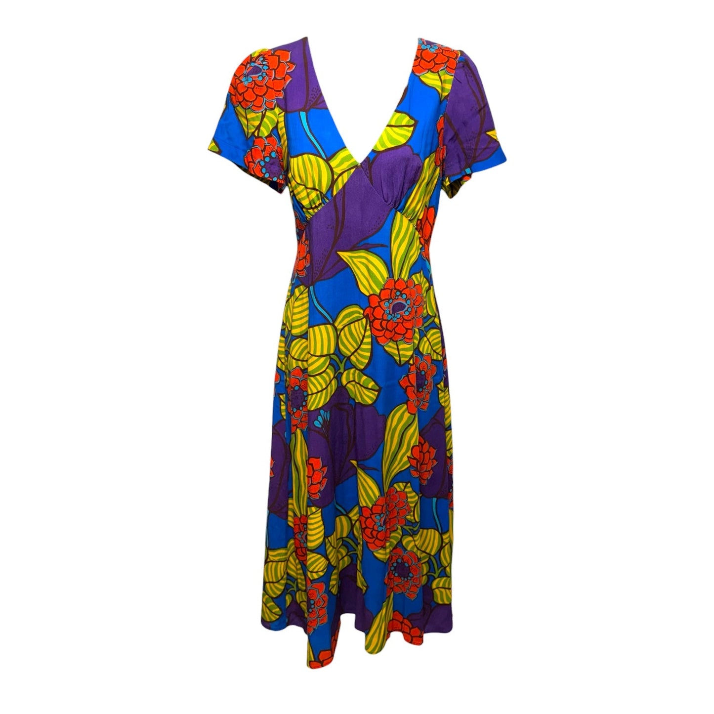 Bonnie Print Long Dress By Traffic People In Floral Print, Size: S