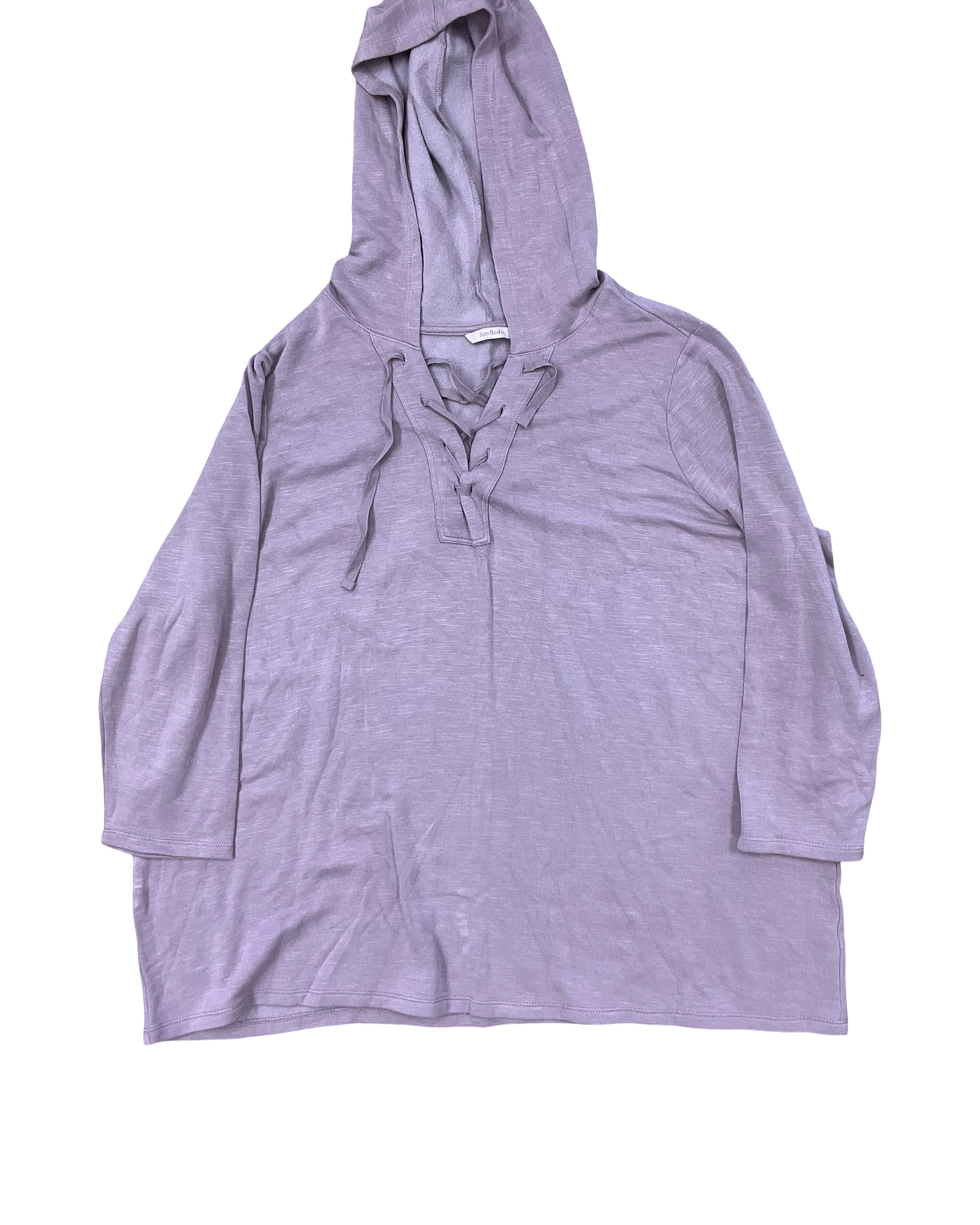 Top 3/4 Sleeve By Any Body In Purple, Size:2X