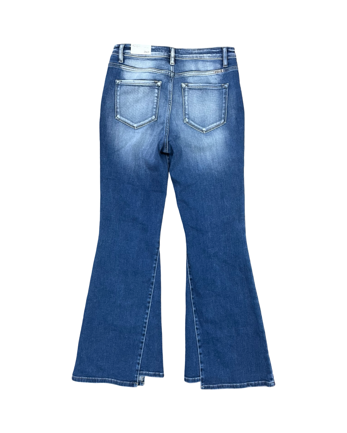 Jeans Flared By Kancan In Blue Denim, Size:8