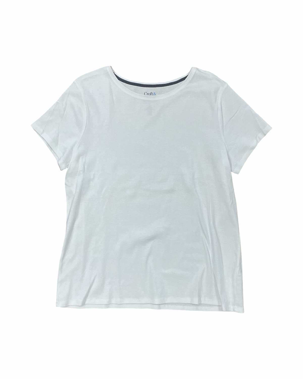 Top Ss Basic By Croft And Barrow In White, Size:Xl