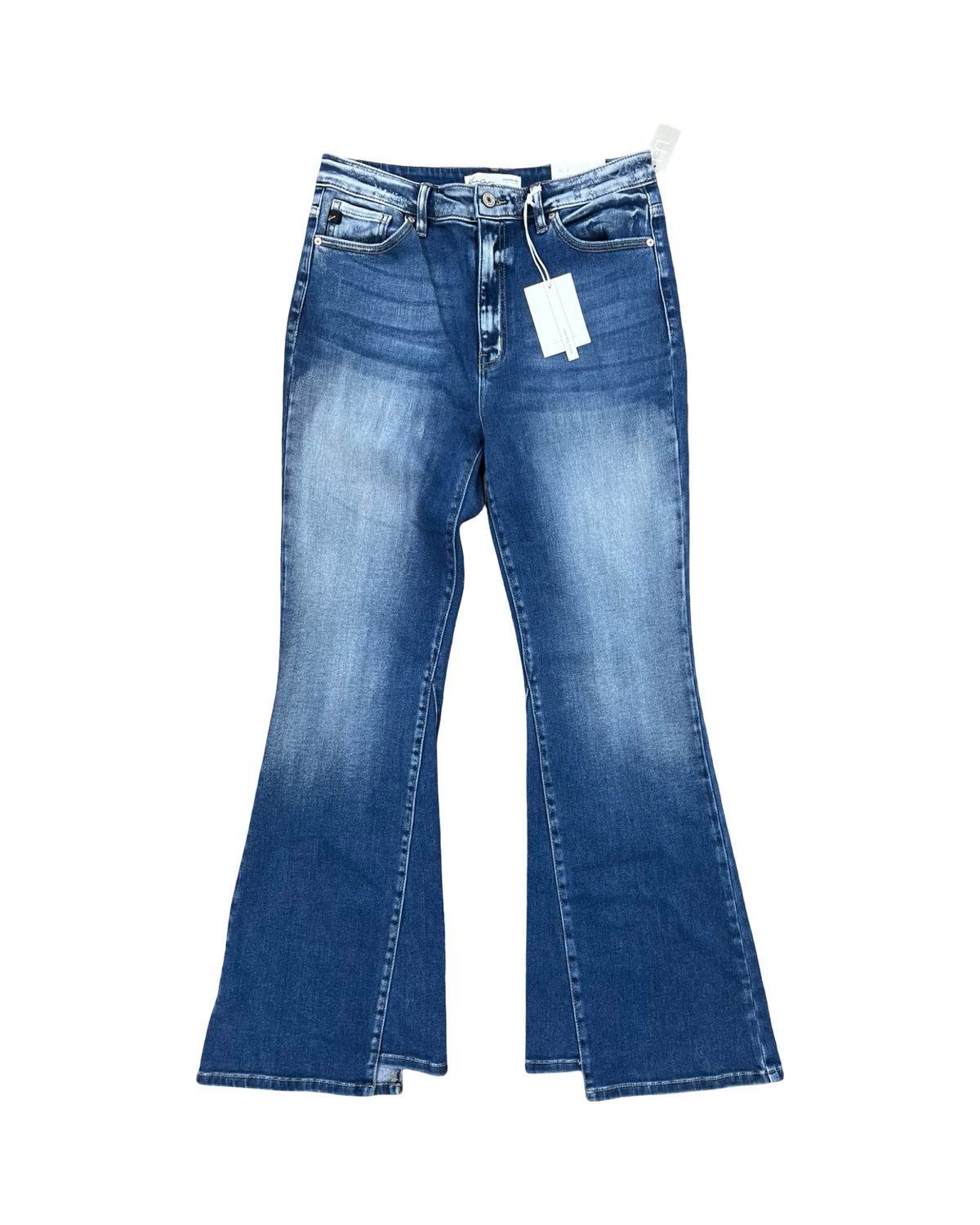 Jeans Flared By Kancan In Blue Denim, Size:8