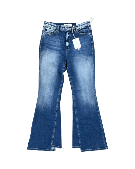 Jeans Flared By Kancan In Blue Denim, Size:8