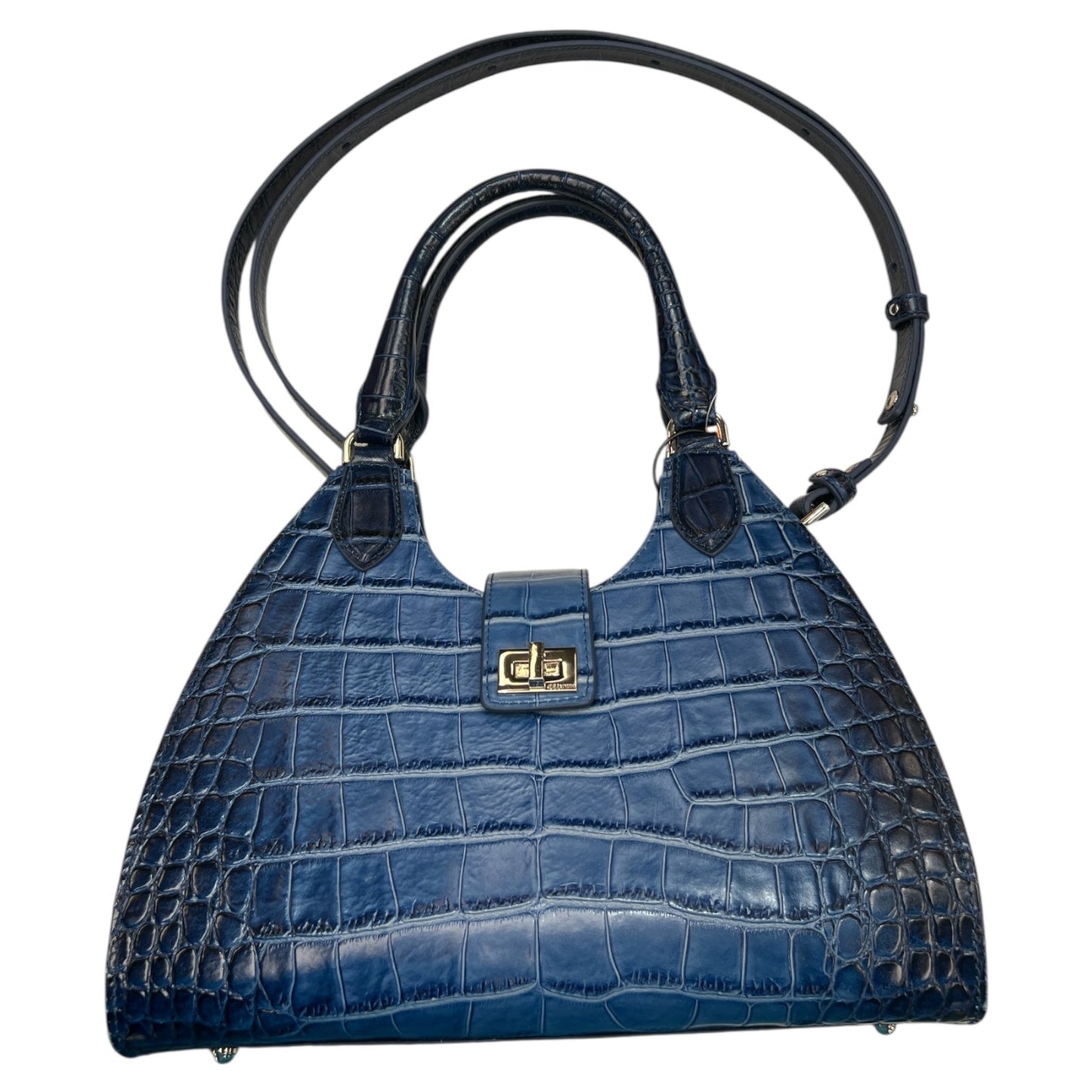 Handbag Designer By Brahmin In Blue, Size:Medium