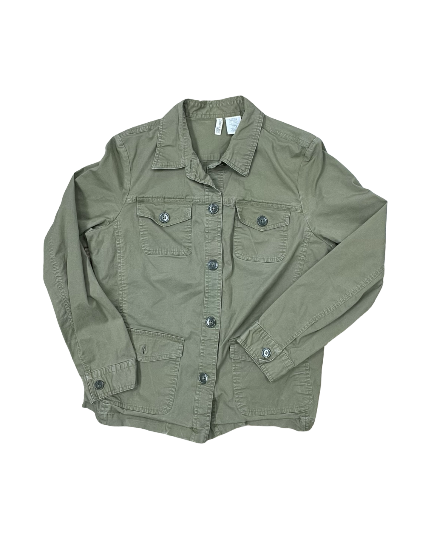 Jacket Shirt By St Johns Bay In Green, Size:L