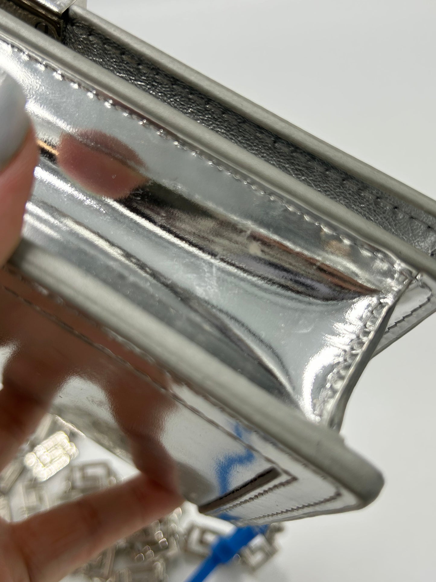 Versace Greca Metallic Luxury Wallet On A Chain