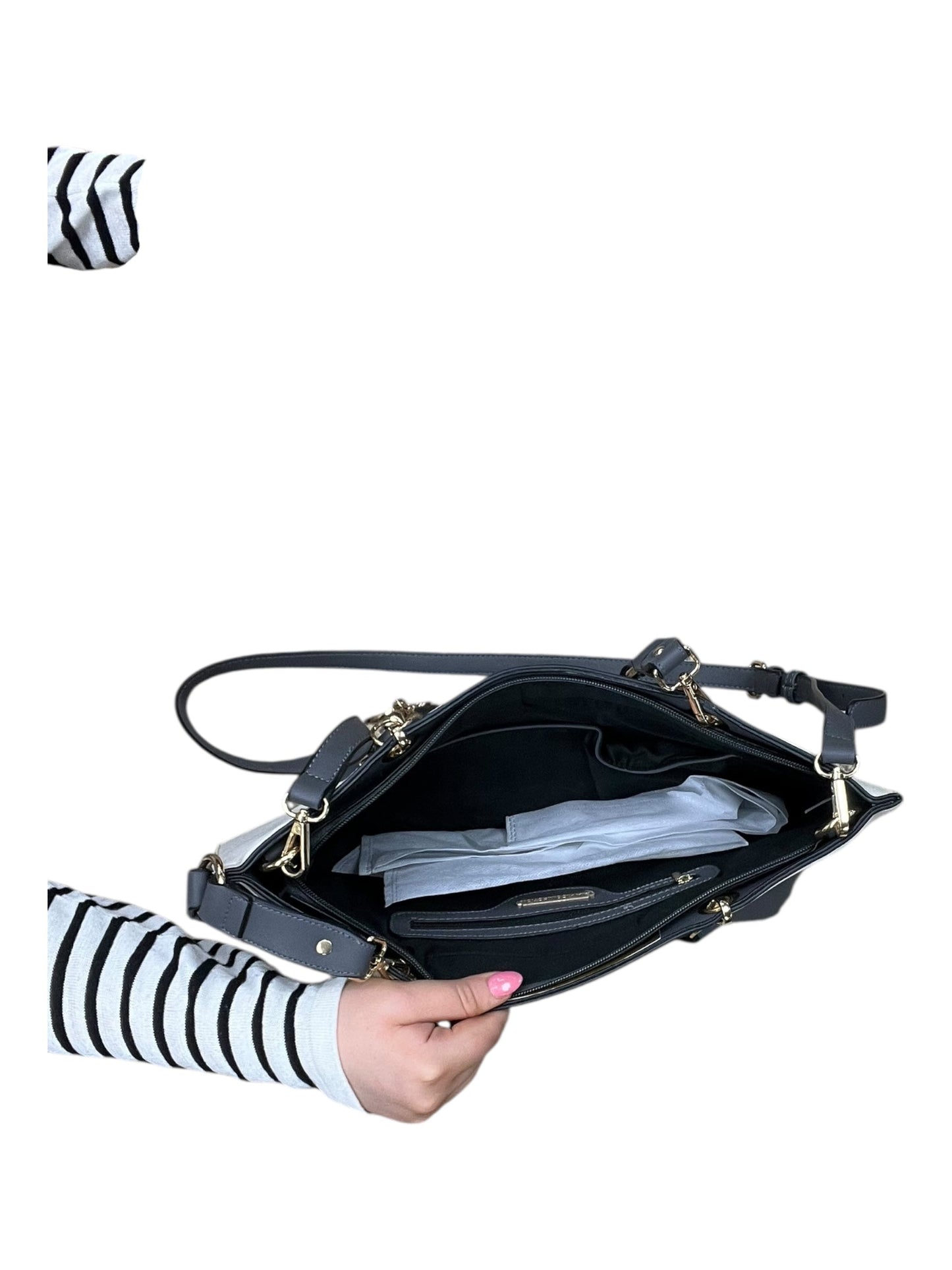 Tote By Cmb In Grey & White, Size:Large