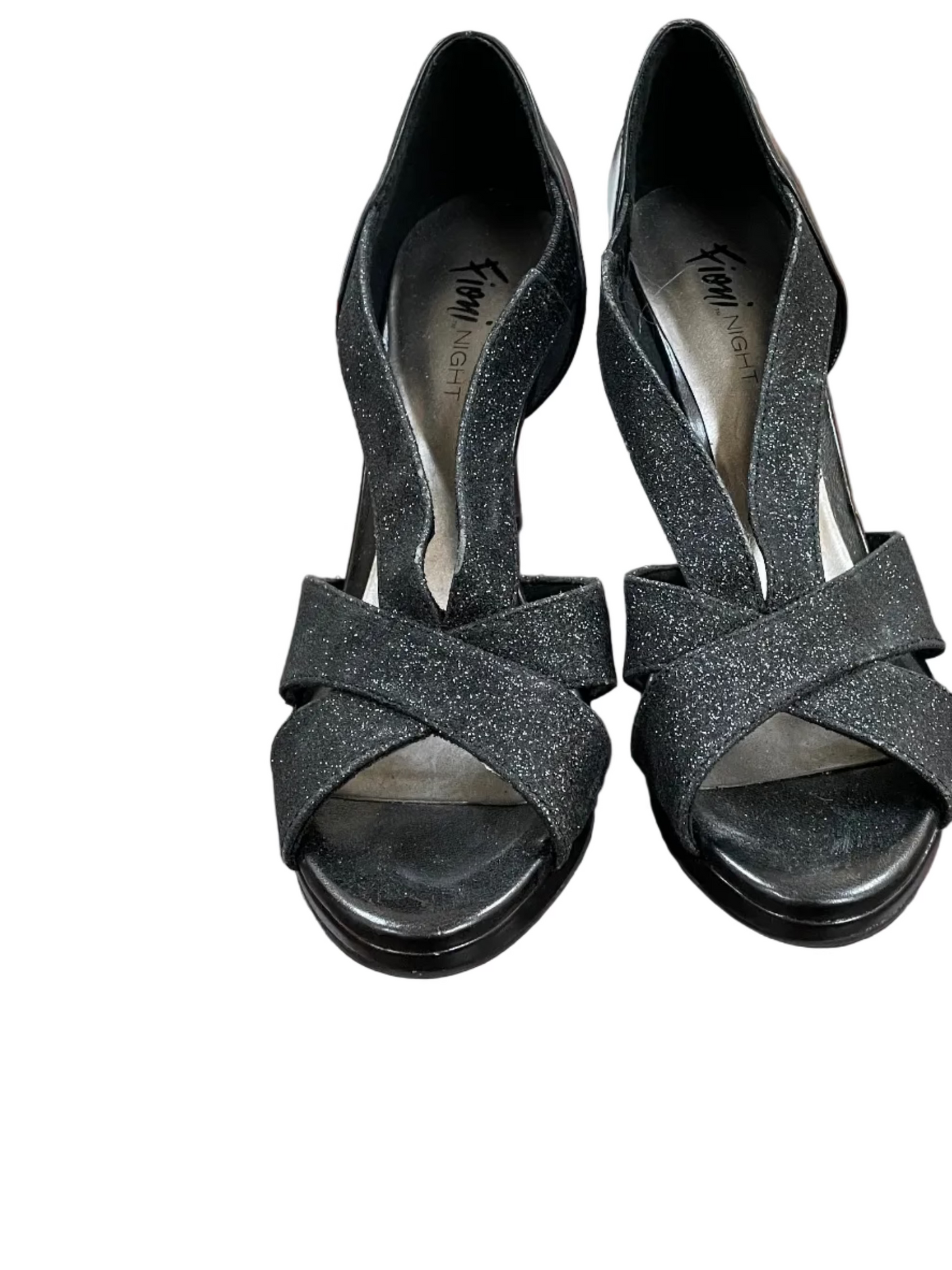 Sandals Heels Stiletto By Fioni Shoes In Black, Size:7