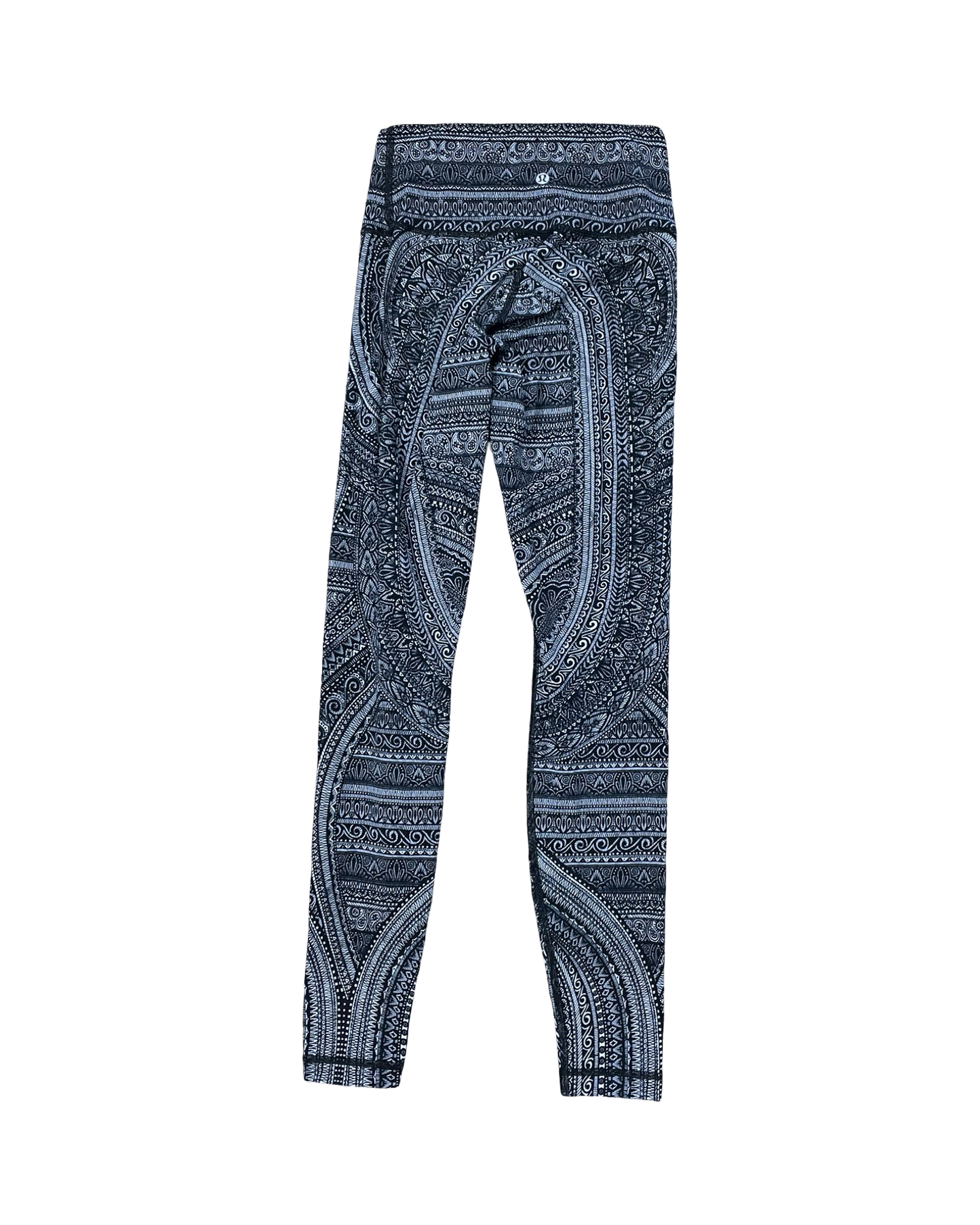 Athletic Leggings By Lululemon In Black & Grey, Size:S