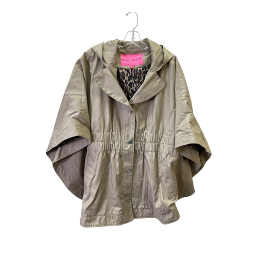 Poncho By Betsey Johnson In Tan, Size:Xl