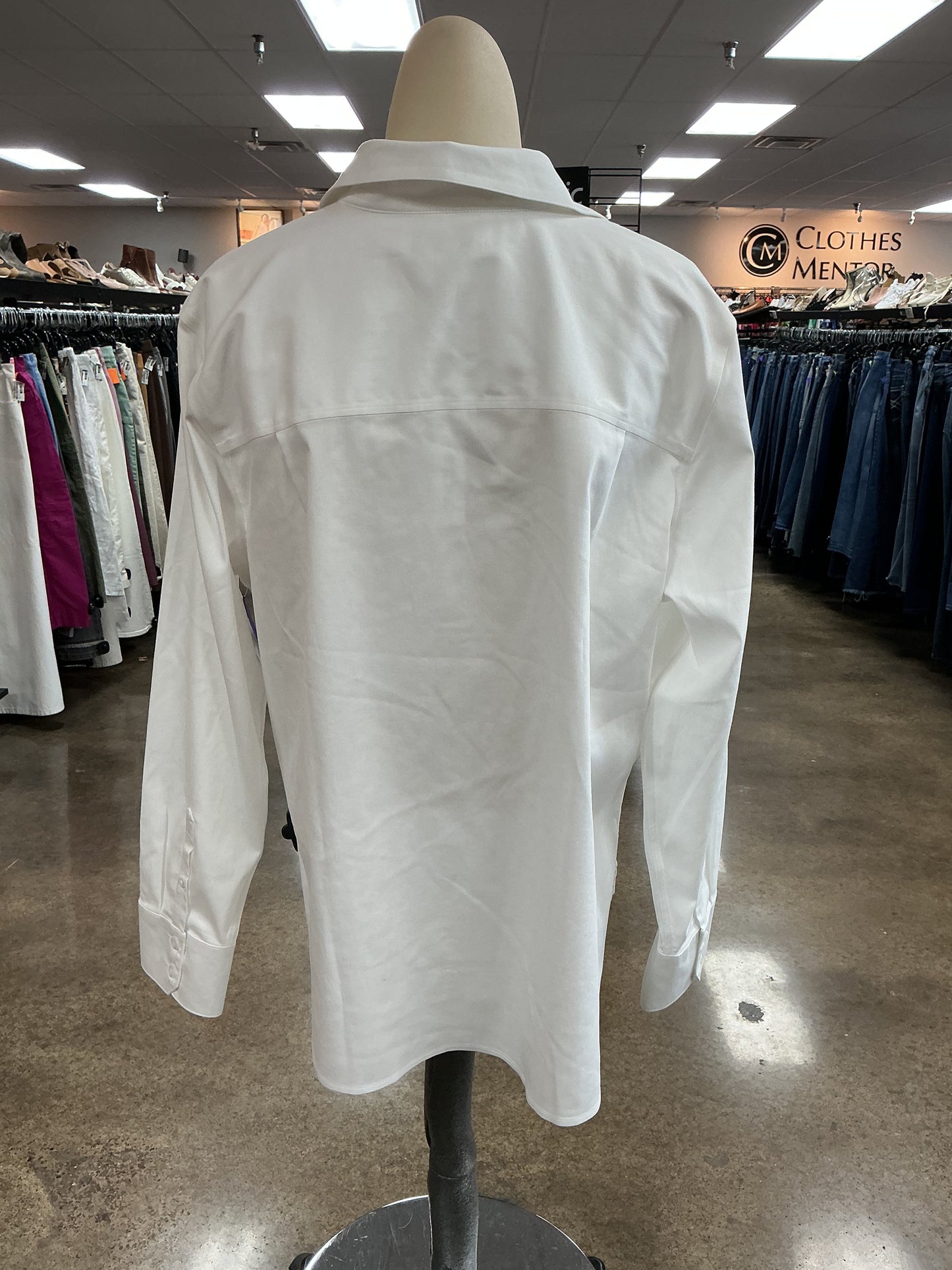 Top Ls By Chicos In Blue & White, Size:Xl