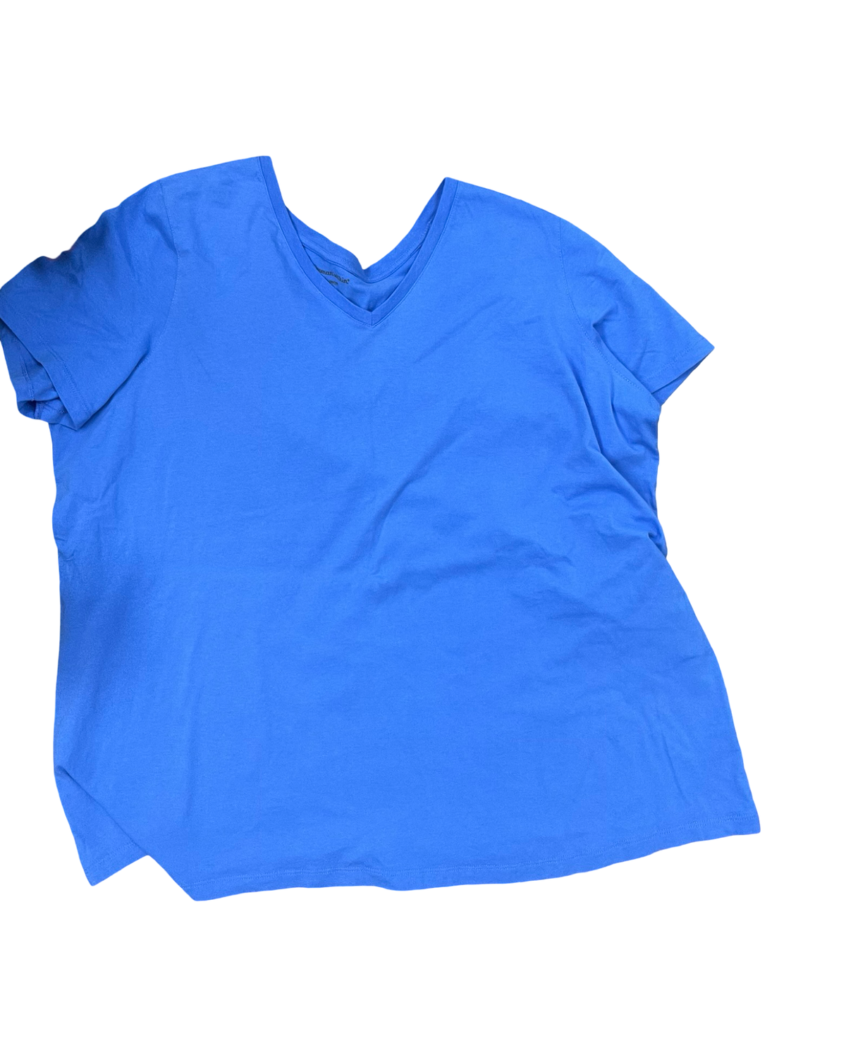 Top Ss Basic By Woman Within In Blue, Size:2X