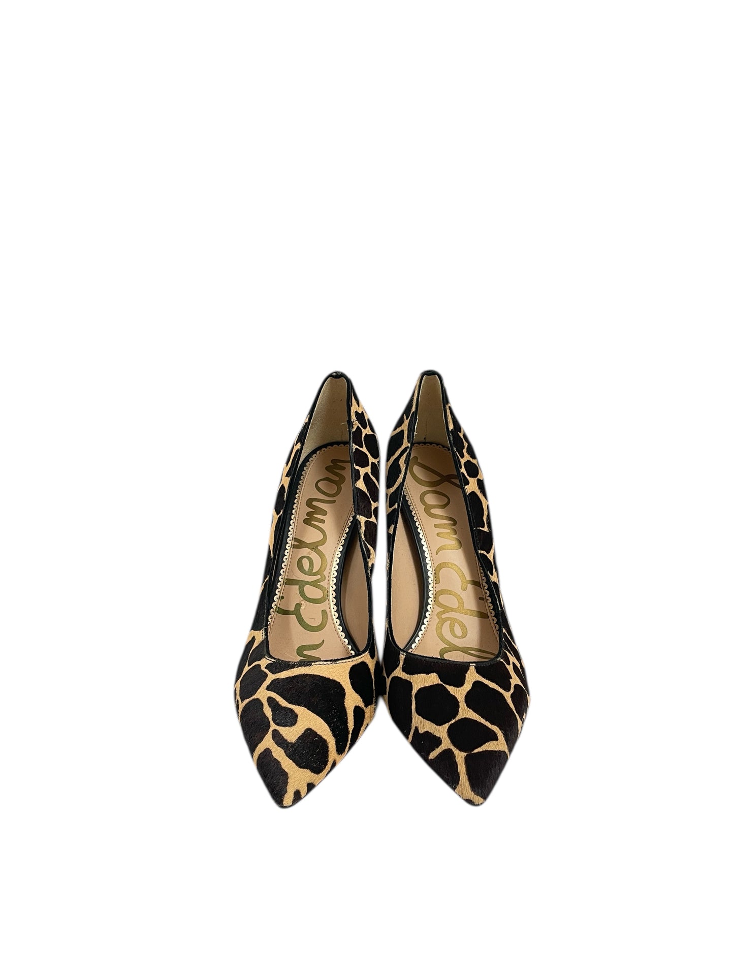 Sandals Heels Stiletto By Sam Edelman In Animal Print, Size:9