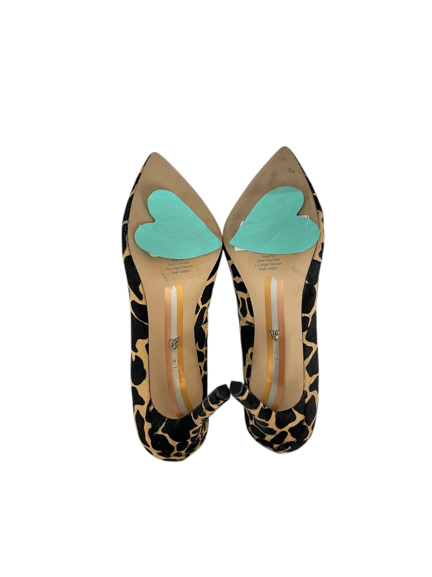 Sandals Heels Stiletto By Sam Edelman In Animal Print, Size:9