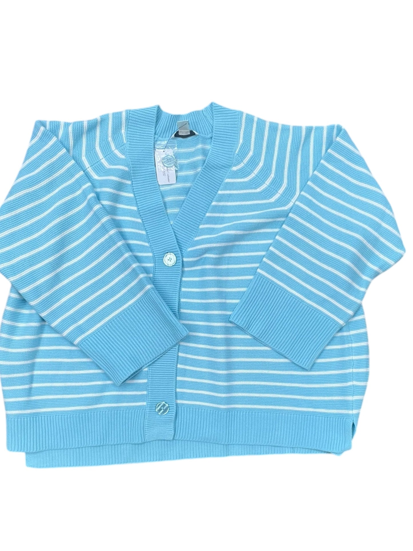 Cardigan By Cj Banks In Aqua, Size:3X