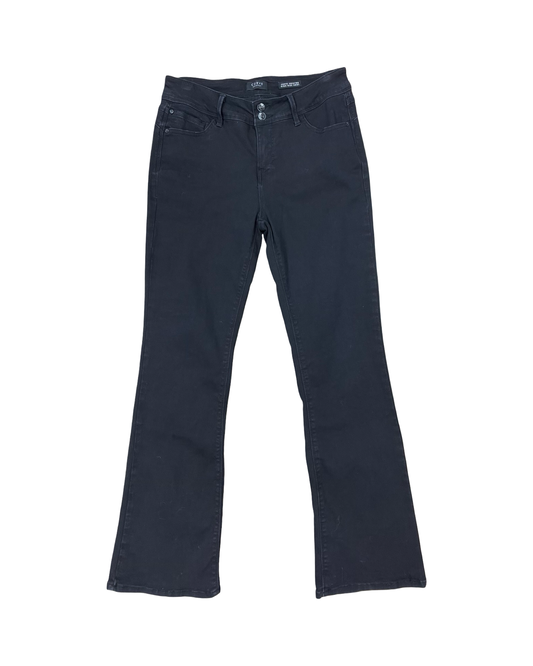 Jeans Boot Cut By Curve Appeal In Black Denim, Size:12