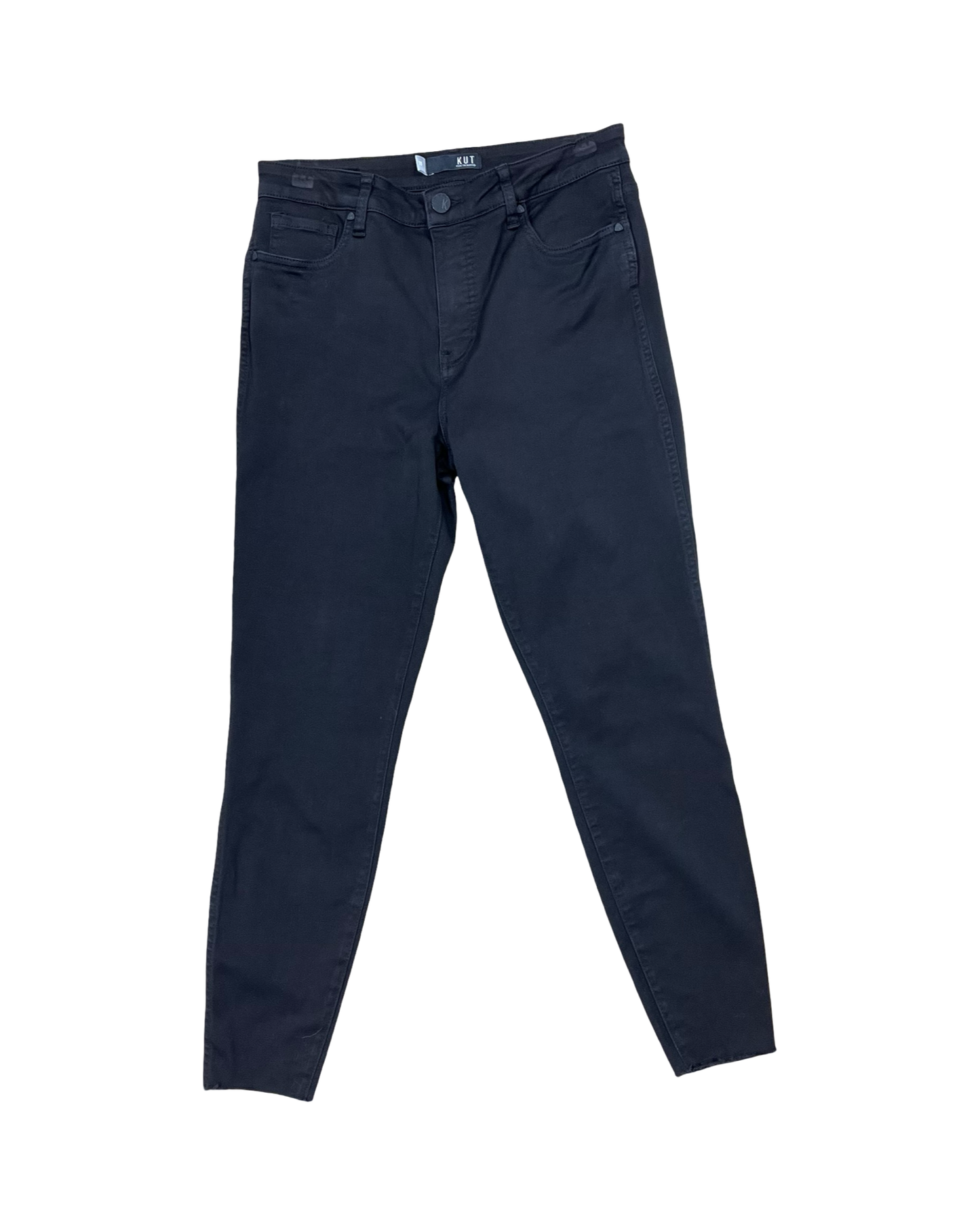 Jeans Skinny By Kut In Black Denim, Size:10